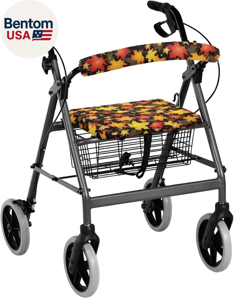 Rollator Walker Seat and Backrest Covers Fall Leaf Rollator Walker Accessories f