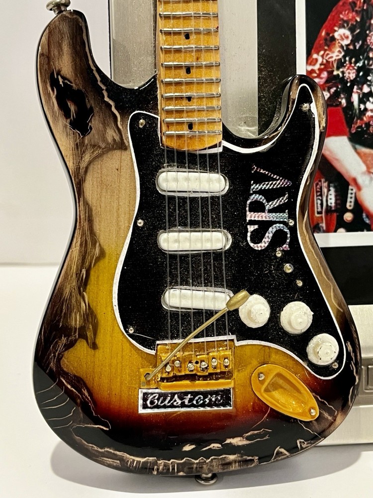 STEVIE RAY VAUGHAN SRV Miniature Guitar Frame