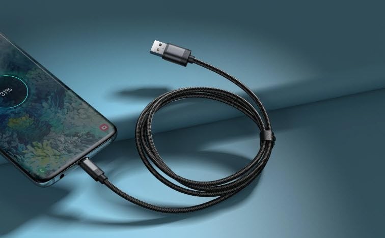 USB 3.0 Fast Charging Type C to A Cable - 3A Data Transfer, Nylon Braided...