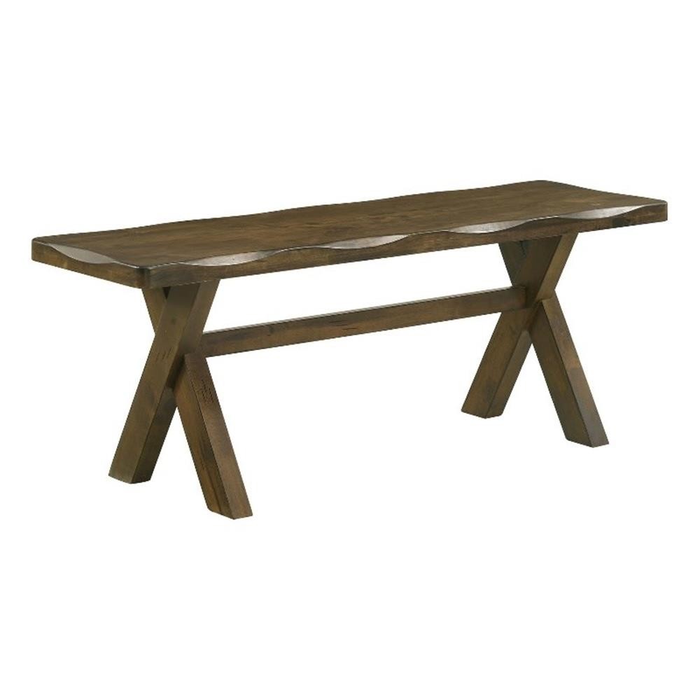 Alston 47-inch Solid Wood Dining Bench Knotty Nutmeg