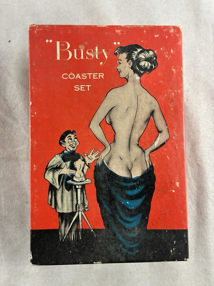 Vintage 1950's "Busty" Coaster Set