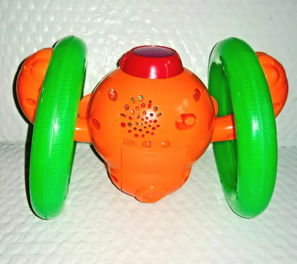 Bright Starts Roll & Glow MONKEY Interactive Musical LightUp Rolling Toy Kids II