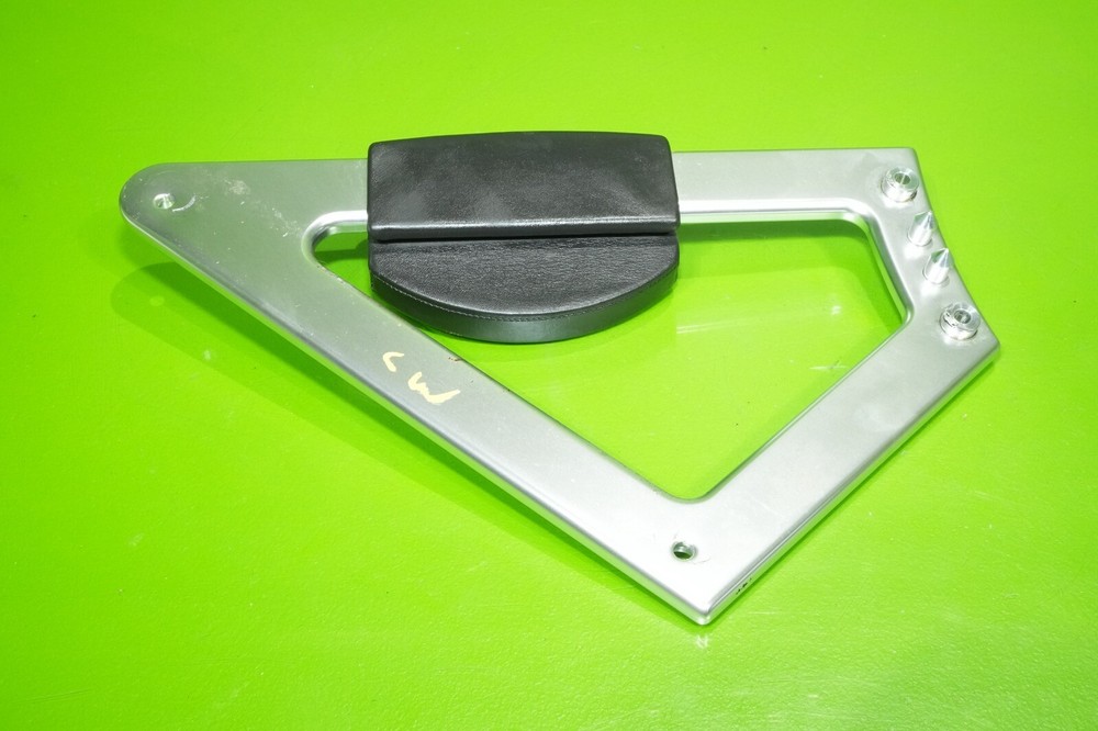 00-06 Audi TT OEM driver left dash console silver metal triangle pull handle bar