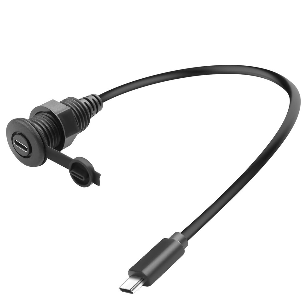 5Gbps USB C Threaded Fixed Short Cable USB Type C 3.0 Male to Female Embedded...