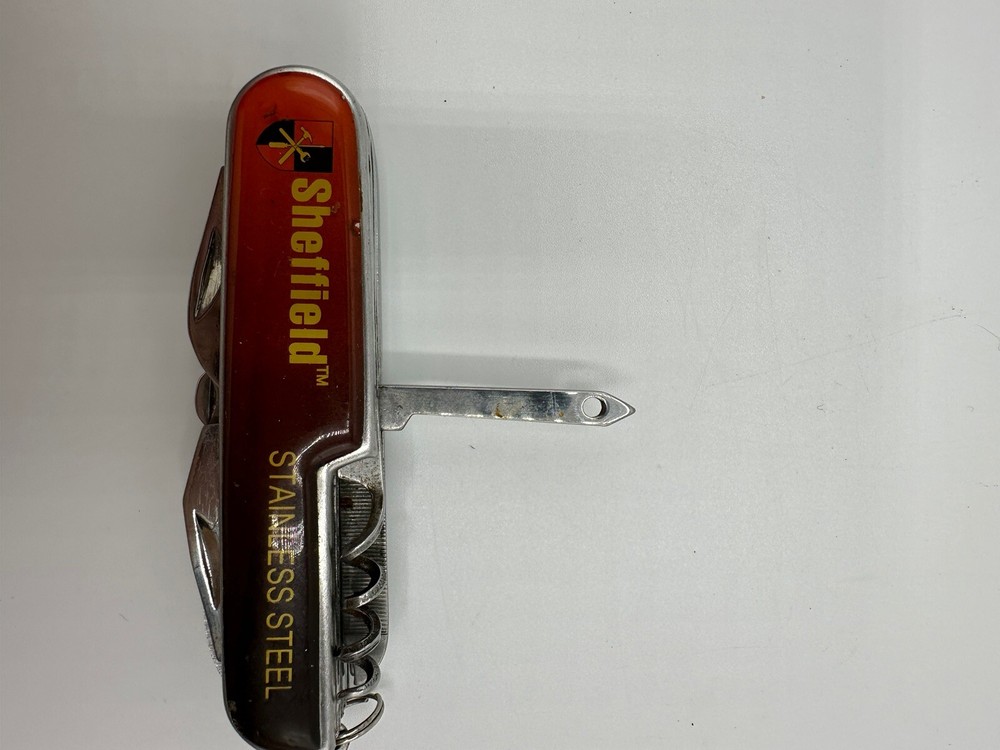Vintage Sheffield Camp Utility Bar Pocket Knife - Multitool “C”