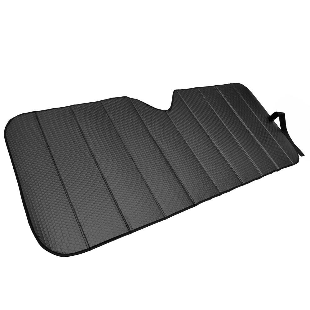 Windshield Reversible Shade Standard Auto Sunshade Foldable Metallic Black