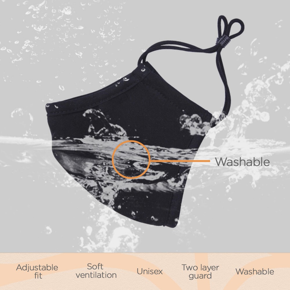 Face Mask Double Layer Washable Cotton Adjustable Straps Unisex Face Mask