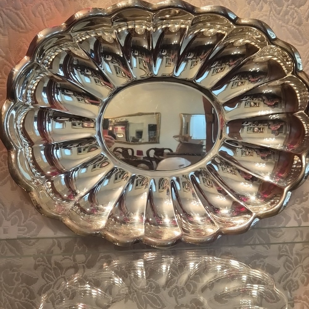Reed & Barton Silverplate Elegant Decorative Serving Platter Tray