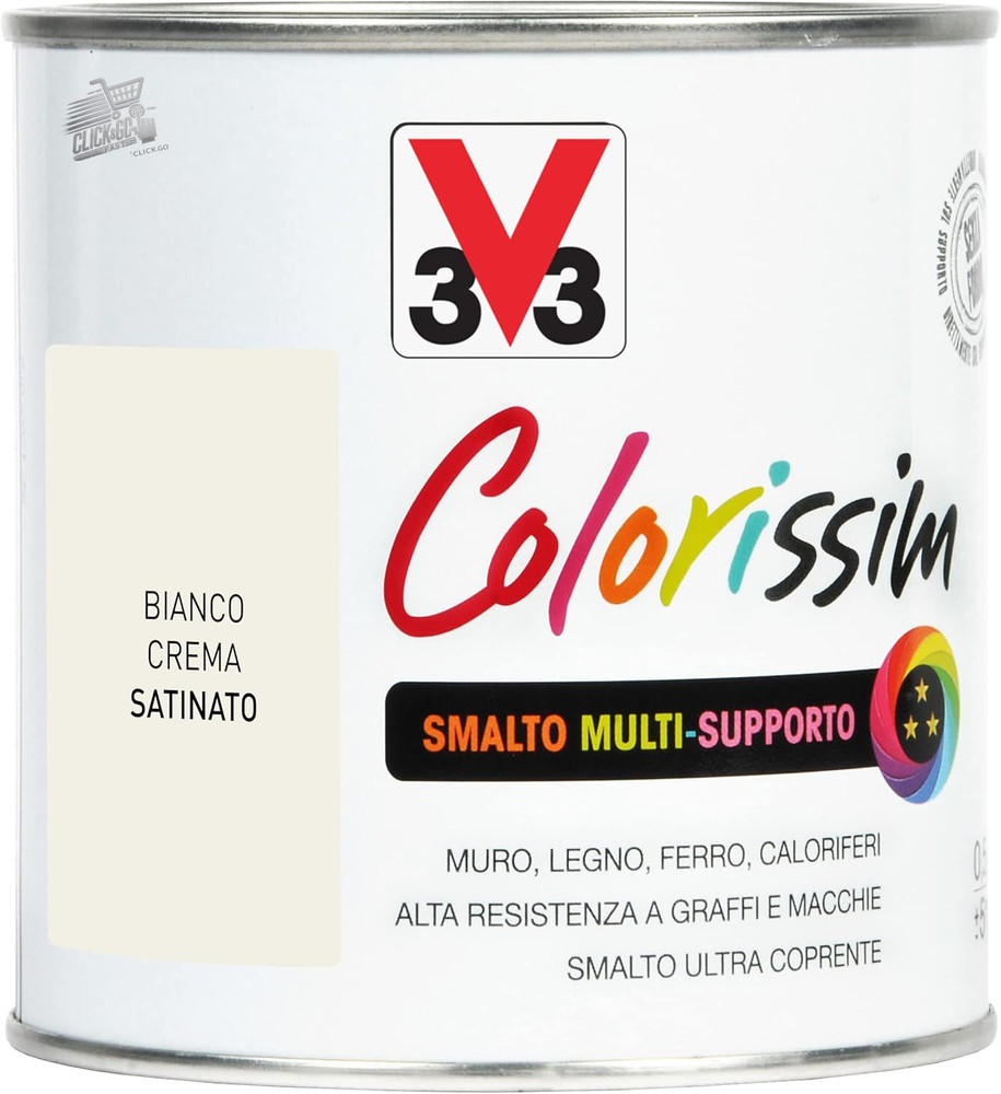 Colorissim Cream White Multi-support Enamel 0.5 L