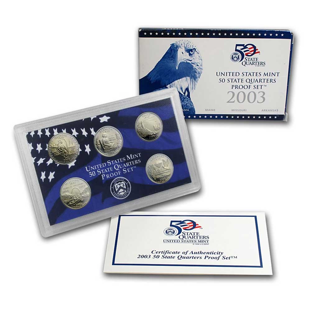 2003-S Proof U.S. Clad Quarters Proof Set