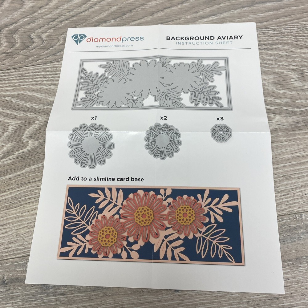 Diamond Press Dies Background Aviary Die Set 852086