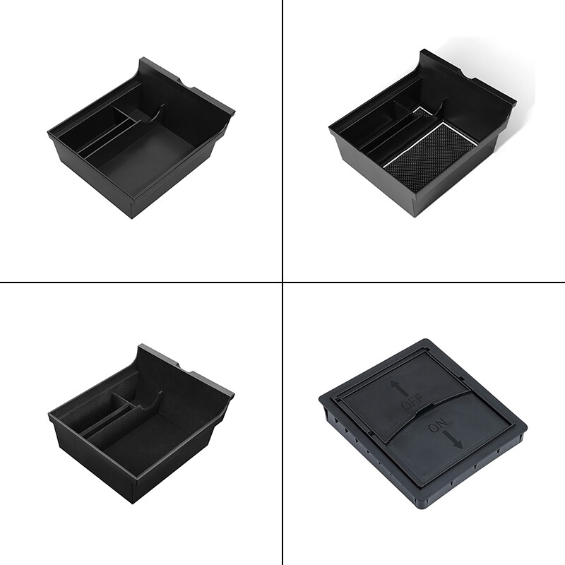 Car Storage Box Center Armrest Box Cup Holder Console Hidden Organizer Accessory