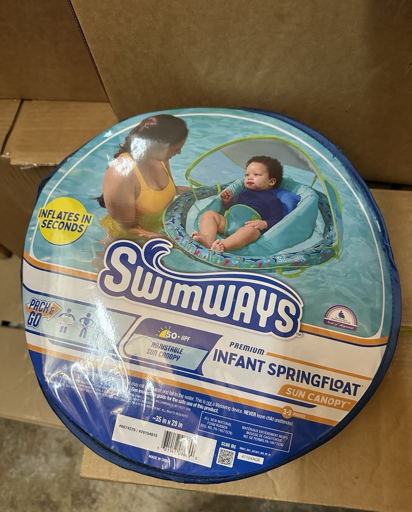 NEW Swimways Infant Baby Spring Float - Green