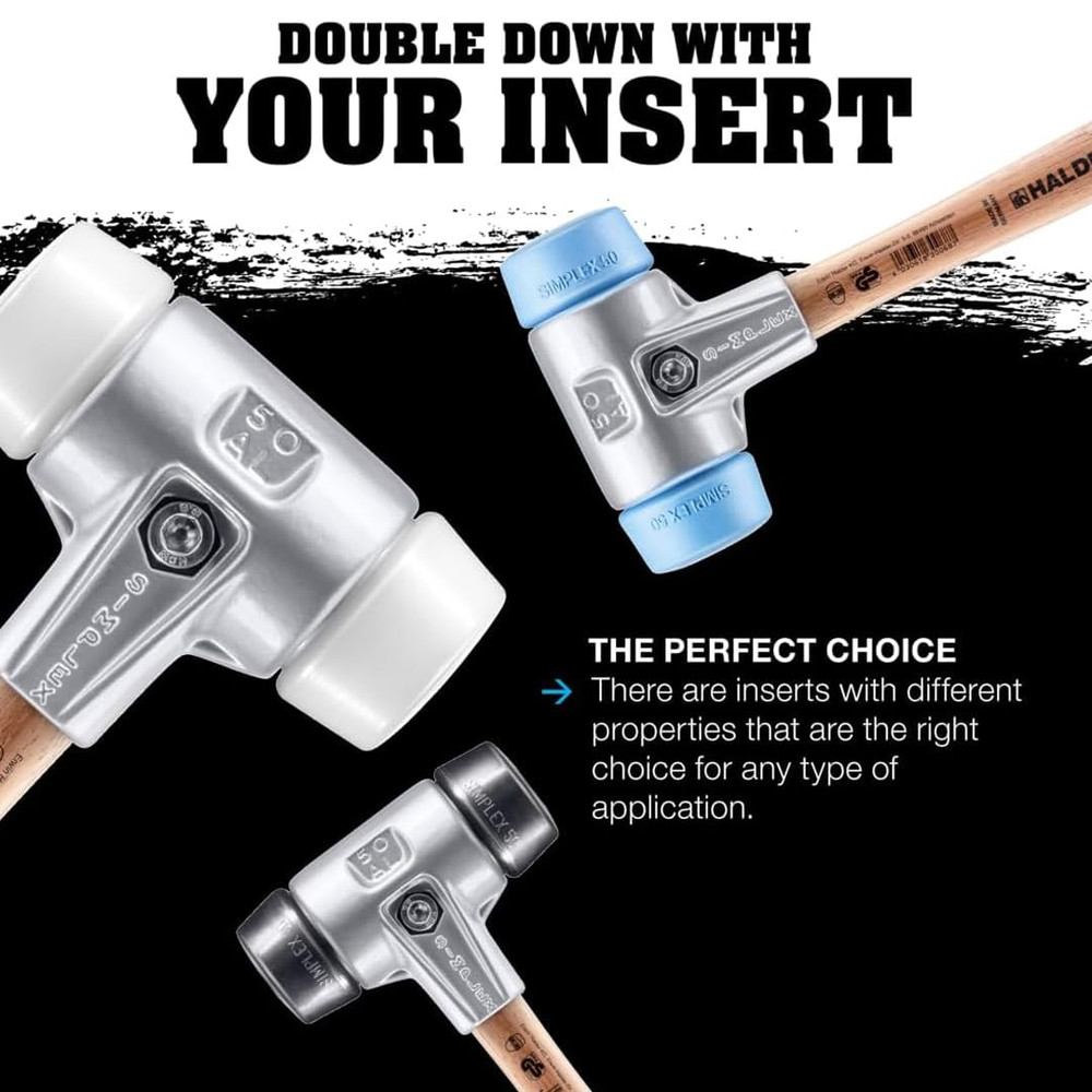 Simplex Soft-Faced Mallet, Medium-Hard Superplastic Insert, Tpe–Soft Insert, Lig