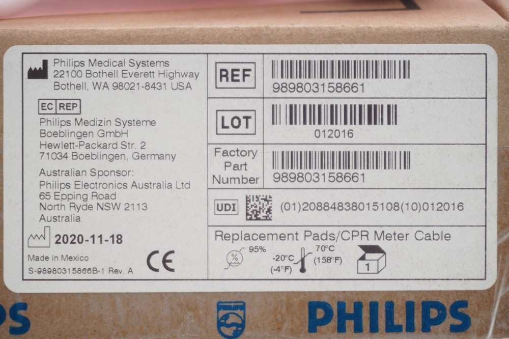 Philips 989803158661 Handsfree Q-CPR Meter Multi-Function Cable