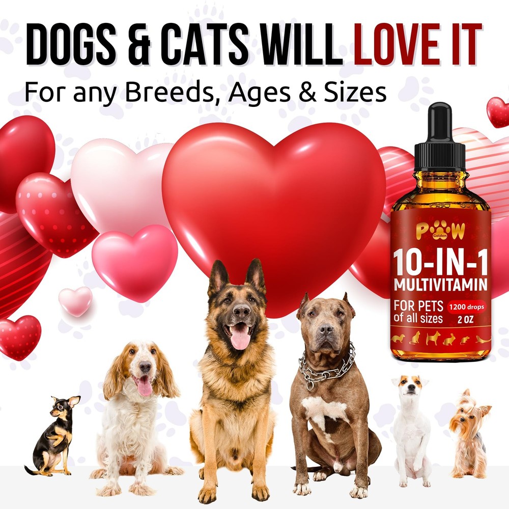 Liquid Multivitamin for Dogs with Glucosamine – Help Medium, Golden