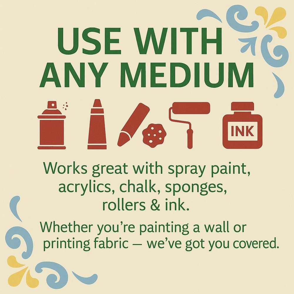 Magical Witchcraft Design Stencil for Creative Projects - StencilAir