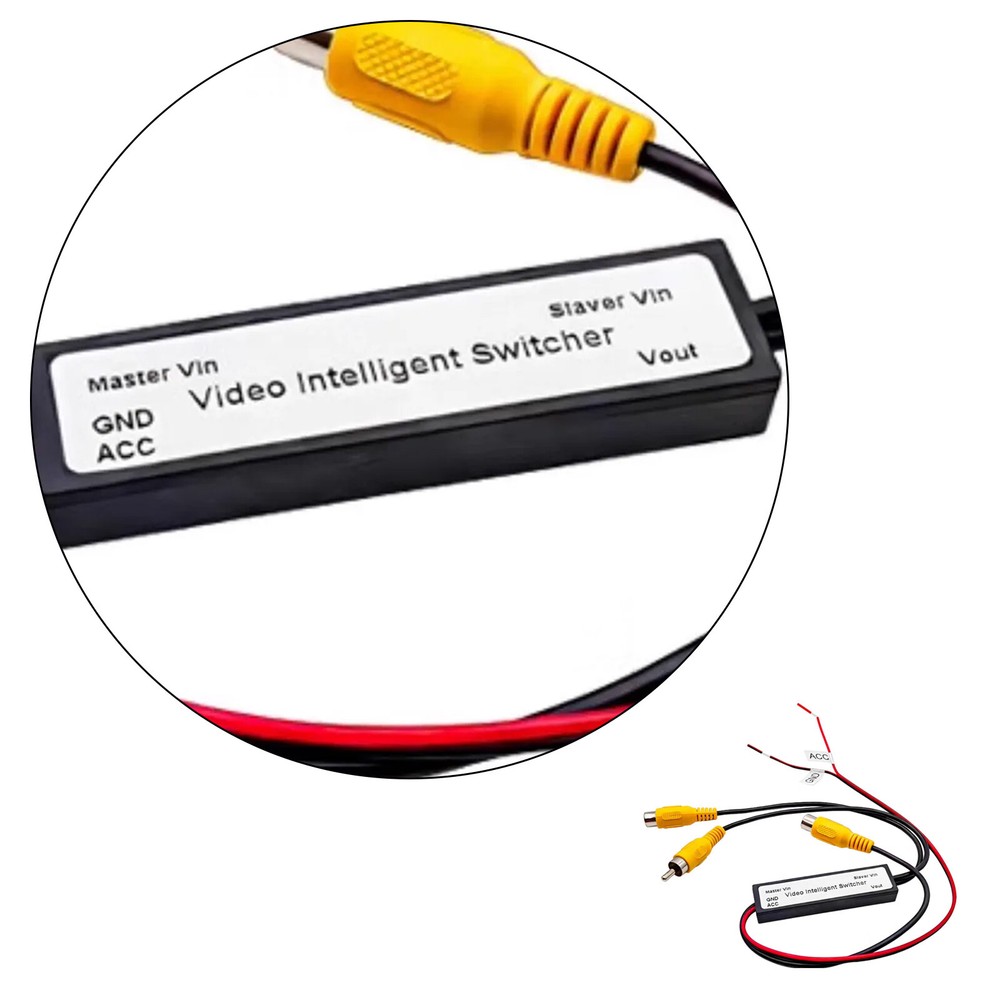 Car RCA Video Switch 2 Inputs 1 Output – Intelligent Auto Front/Rear Camera