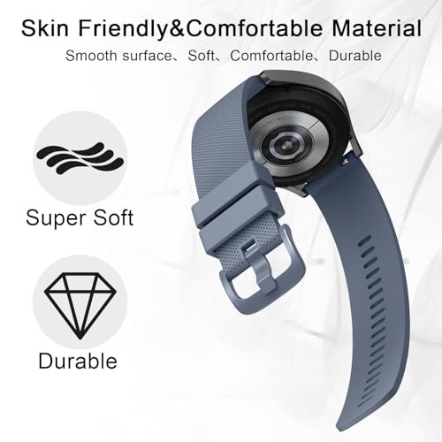 Vanjua Watch Bands Quick Release Replacement 22mm Black+NavyBlue+BlueGrey+Grey