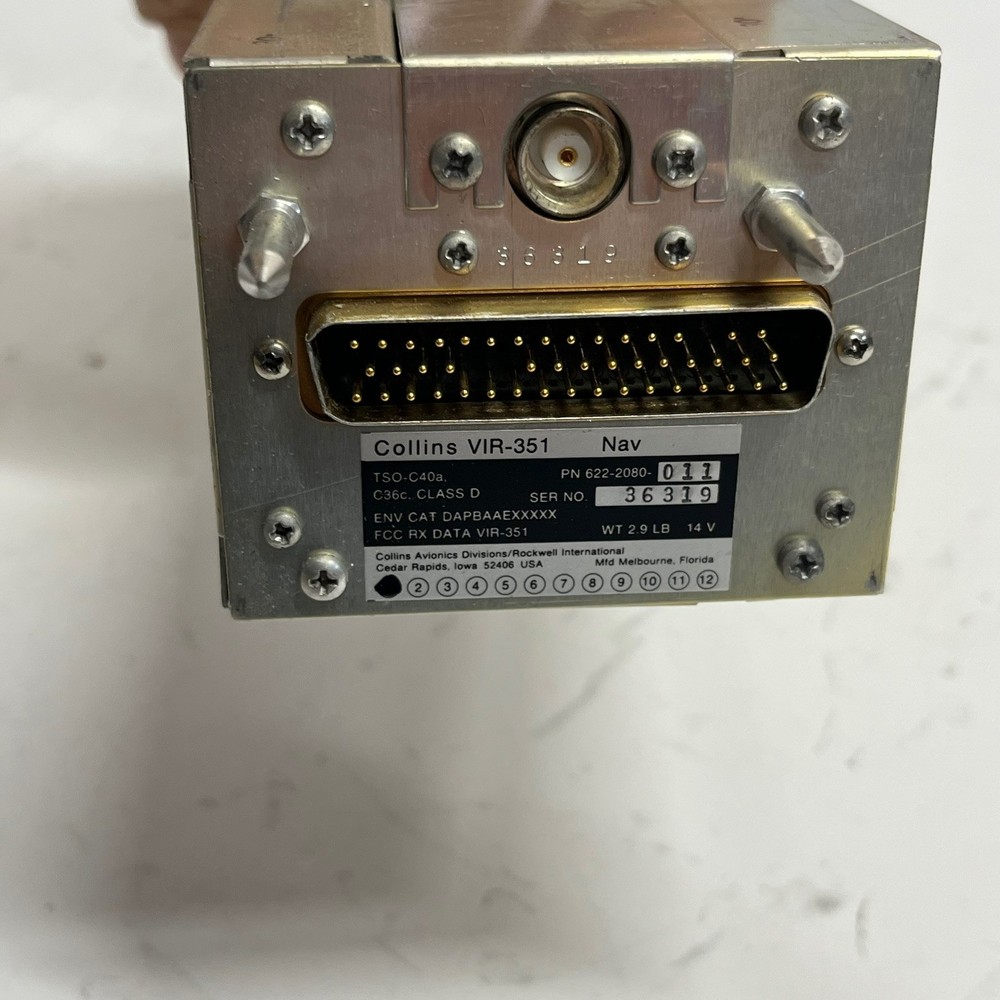 Used NAV Receiver Collins VIR-351 with mounting Rack