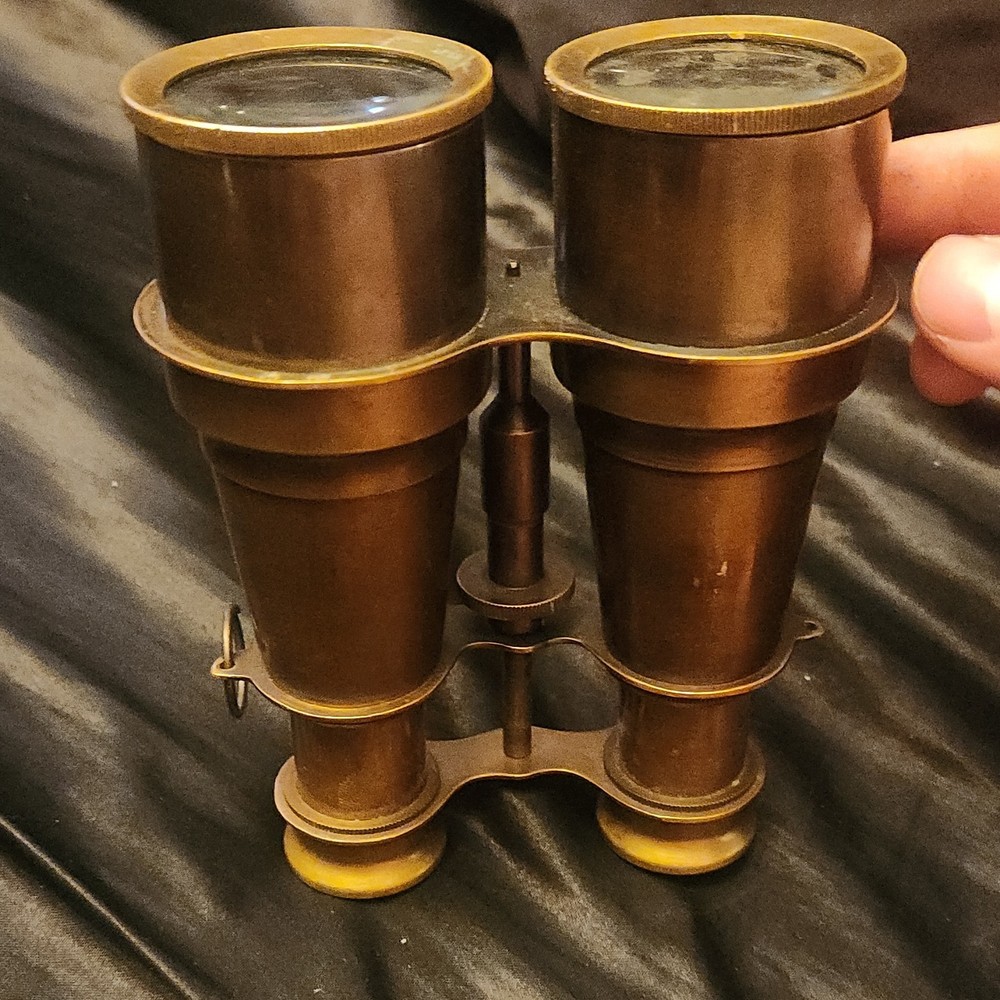 Antique Brass Binoculars Pre-1930 Vintage Optical Device