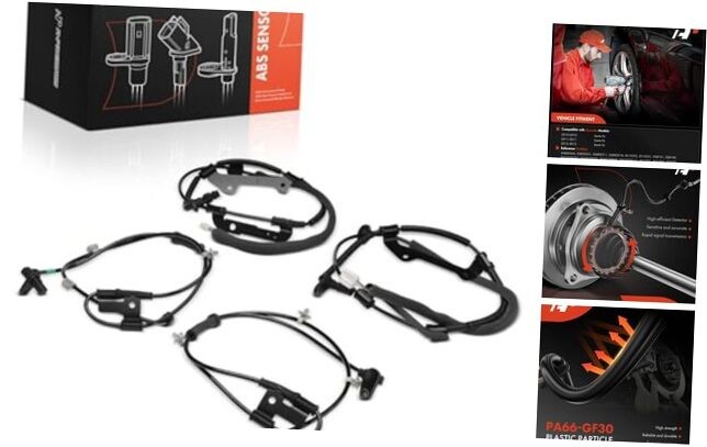 4PCS ABS Wheel Speed Sensor for Hyundai Models - Compatible with Front & Rear