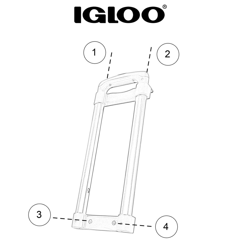 Igloo Replacement Telescoping Handle for Ice Cube and Latitude 60 Qt Wheeled