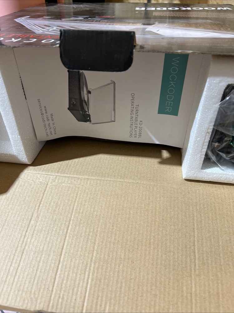 Wockoder Turntable KD-2008 Record Player for Vinyl Records 3 Speed