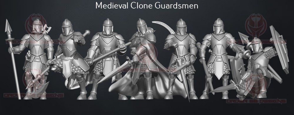 Star Wars Legion Medieval Clone Trooper Guardsman Squad - 3D printed UNPAINTED