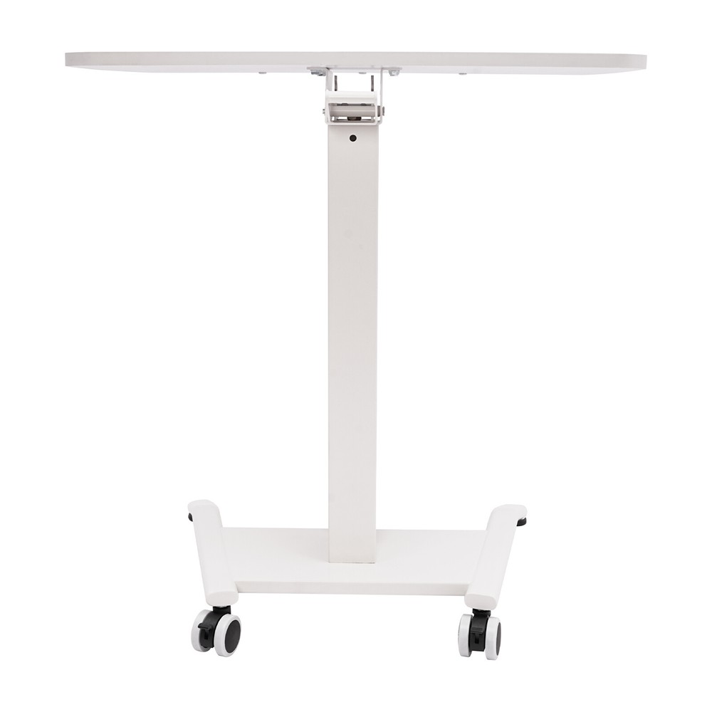 Adjustable 10??-30?? Rolling Podium Desk Standing Lifting Computer Desk White