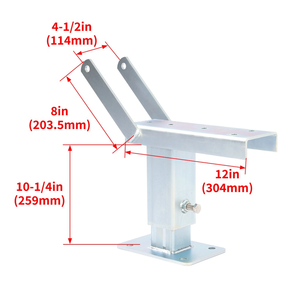 Universal Galvanized Winch Post Stand Assembly For Boat Trailer Adjustable