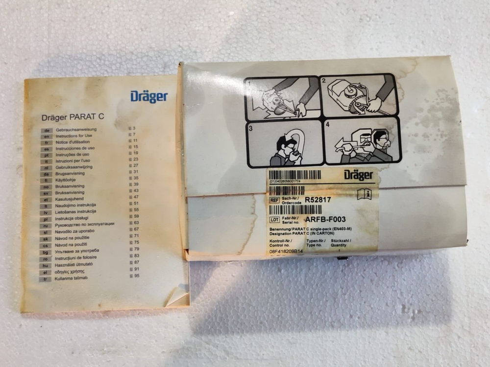 Drager parat c smoke hood mask