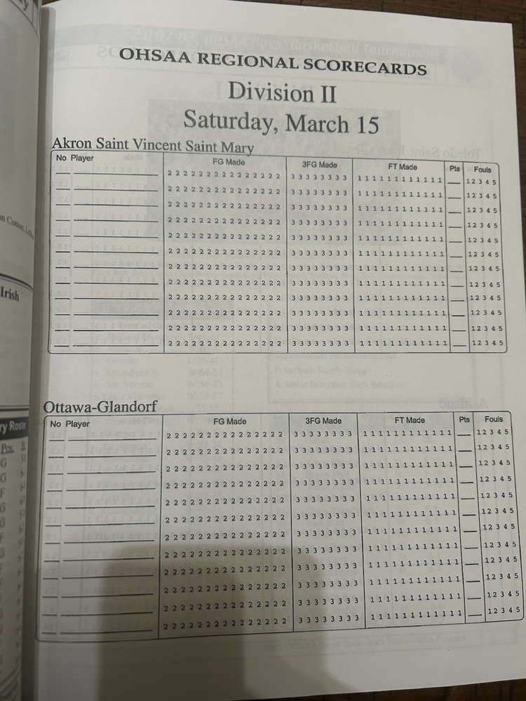 LeBron James 2003 Newspaper And Program SVSM High School State Tournament