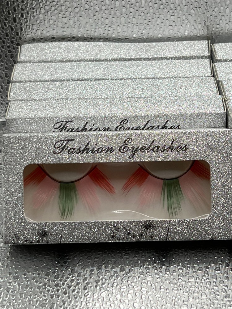 # 6 boxes  LONG 3D SYNTHETIC HANDMAD COLORFUL EYELASH
