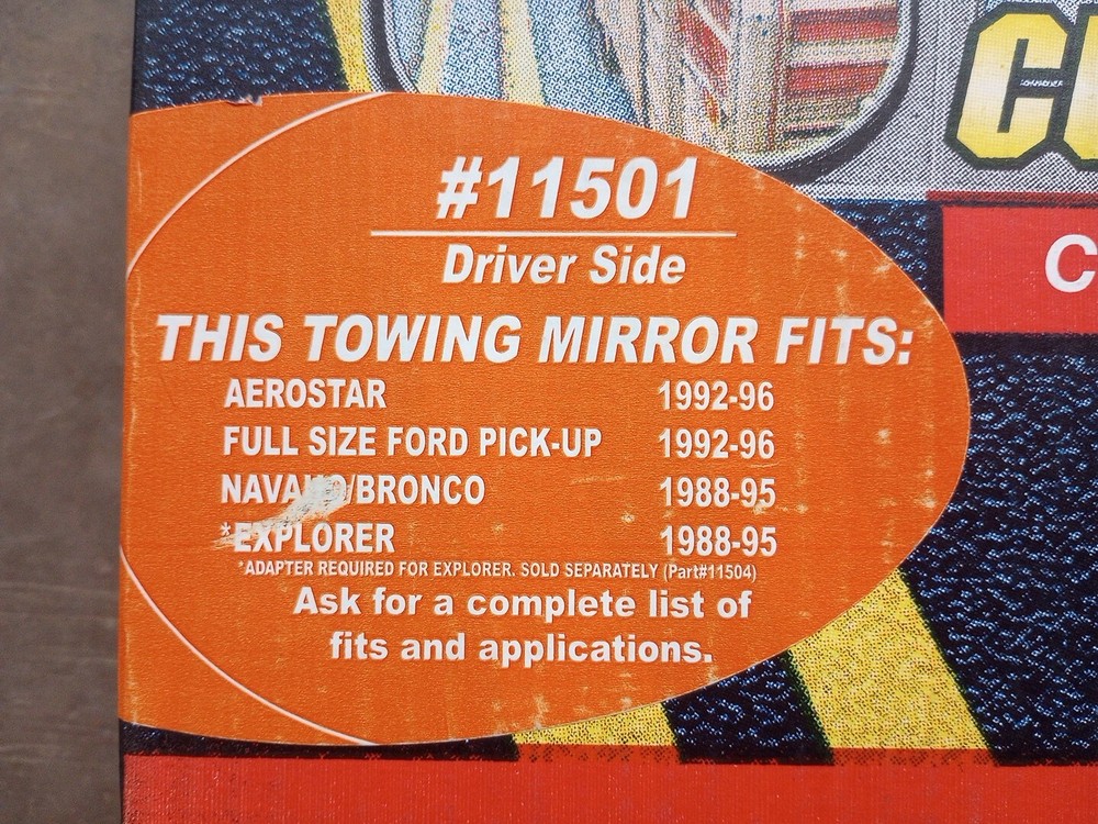 New CIPA Drivers Side Towing Mirror # 11501