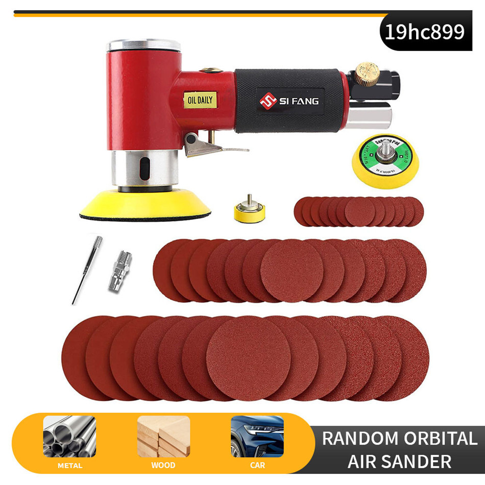 1'' 2'' 3'' Mini Air Sander Dual Action Random Orbital Sander for Auto Body Work