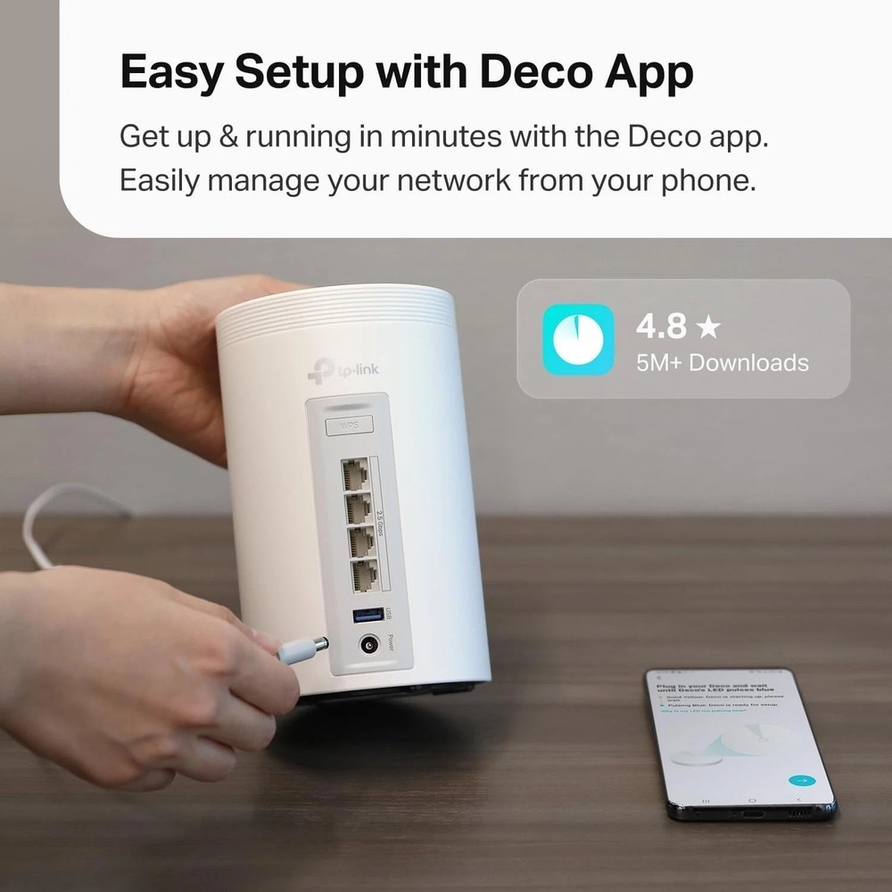 Deco 7 Pro BE63 Tri-Band WiFi 7 Mesh System - 3000 sq.ft Coverage & 10 Gbps