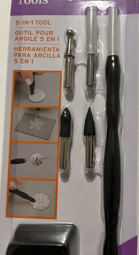 Sculpey 5-in-1 Tool: Handle with Interchangeable Tools Heads ~ ASCT01