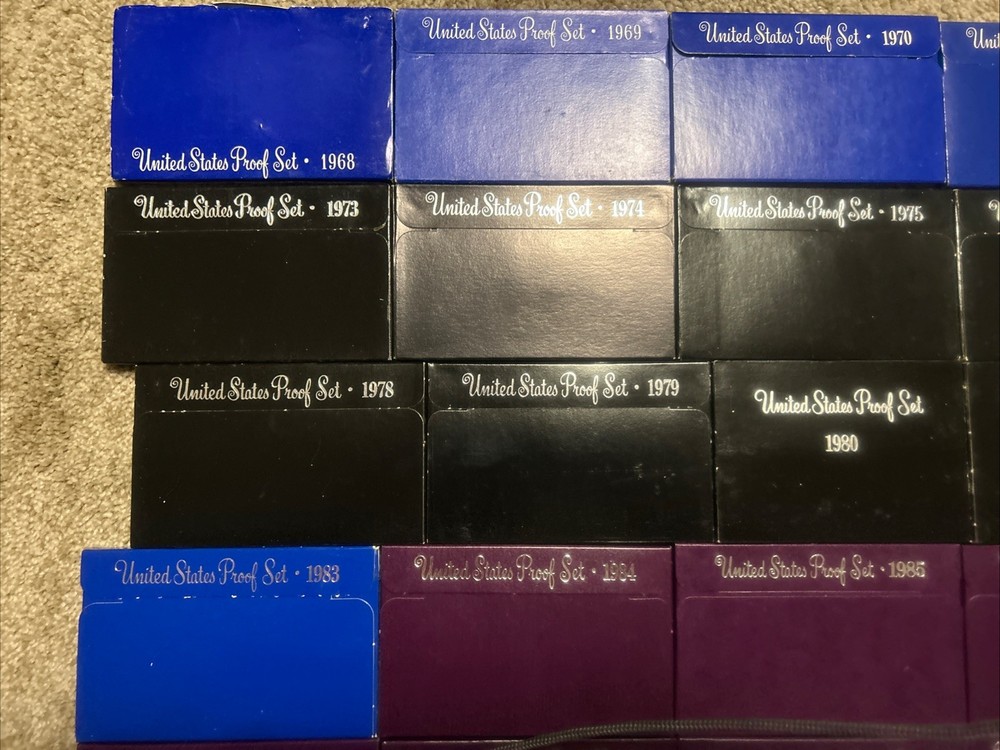 1968 to 2017 COMPLETE RUN US MINT PROOF SETS 50 ORIGINAL SETS