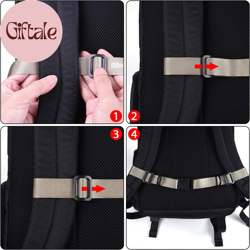Backpack Chest Strap, Heavy Duty Adjustable Backpack Sternum Strap Chest Belt wi