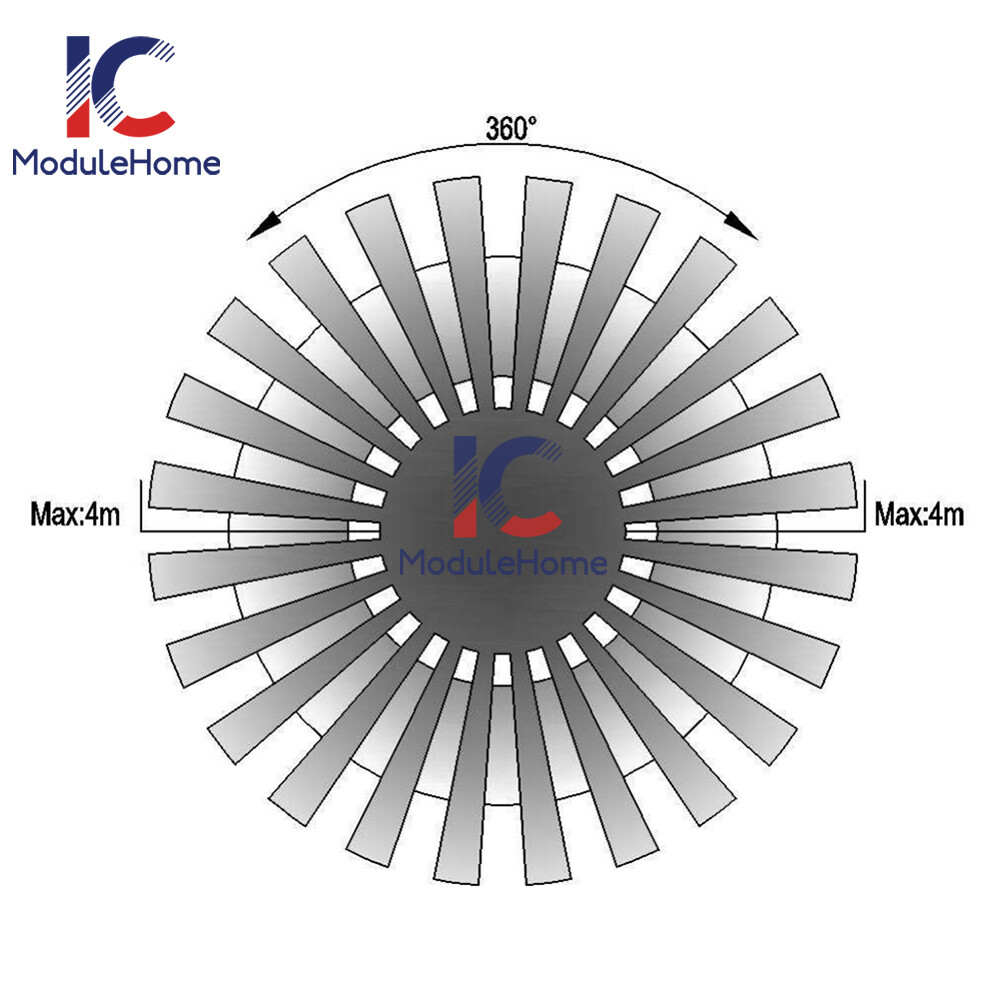 AC220-240V PIR Motion Sensor Detection Embedded Rotary 360° Motion Sensor-