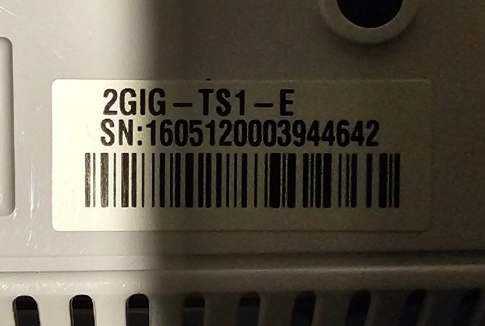 2GIG-TS1 Secondary Touch Screen Security Keypad Alarm System Panel
