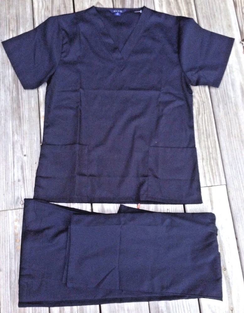 Blue by Lands End Scrubs Set Top & Pants Size Small