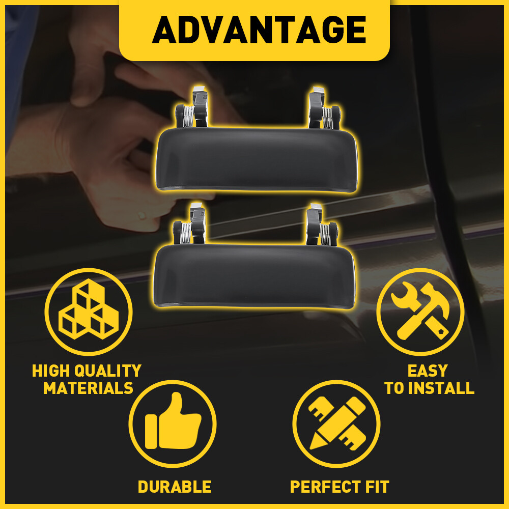 Door Handle Front Driver Passenger Side Smooth Black Right Left For Ford Ranger