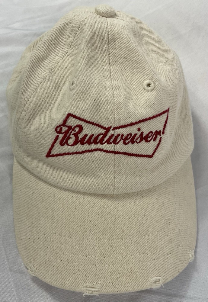 American Eagle BUDWEISER Men's One-Size Tan Hat with Adjustable Strap in Back