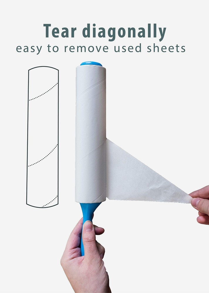 -Extra Large Lint Roller, 2 Rollers and 2 Refills, 90 Sheets per Roll, Perfec...