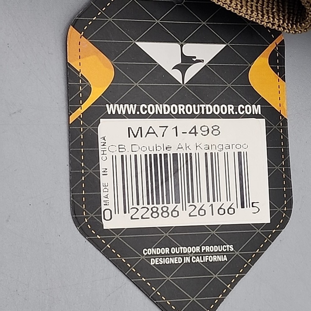Condor MA71-498 Double AK Kangaroo Mag Pouch Case Only