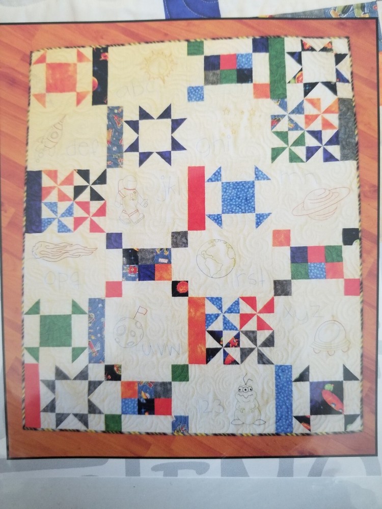 Alphabet Stitchery Outer Space Quilting Pattern RBQ #75 by Rebecca Silbaugh