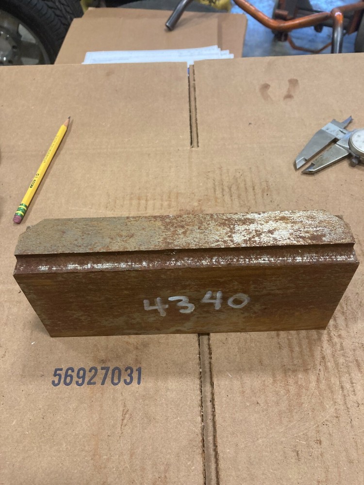 1 pc 4340 bar 1.6" x 3.25" by 8.2" long rectangular material stock