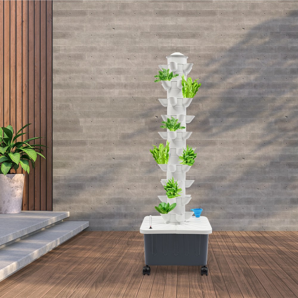 Vertical Hydroponic System Tower Garden Home Grow Kit 10 Layer 50 Pots